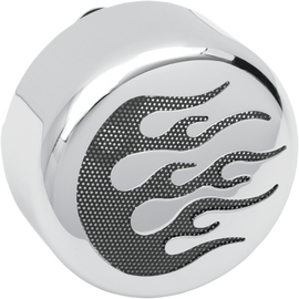 Horn Cover - Chrome with Black Flame