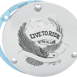 3 Hole Chrome Live to Ride Derby Cover