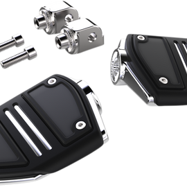 Twin Rail Footpeg - With Mount - Chrome - Softail