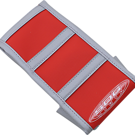 6-Ribbed Seat Cover - Grey/Red - CRF 450