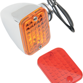 Rectangular Market Light - Single Filament - Amber/Red