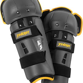 Youth Sector GP Knee Guards - Charcoal/Yellow