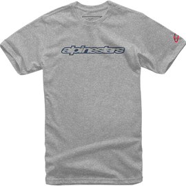 Wordmark T-Shirt - Gray/Navy - XL