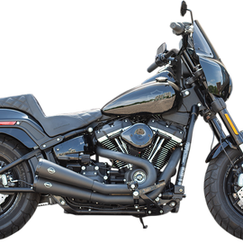 Grand National 2:2 Exhaust for Softail - Black Ceramic