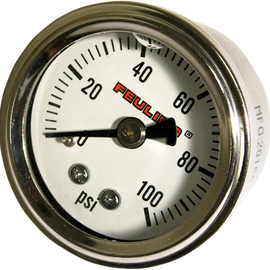 Oil Pressure Gauge - Back Port - White Face