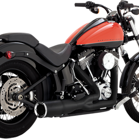 2:1 Short Black Exhaust - Softail '86-'17