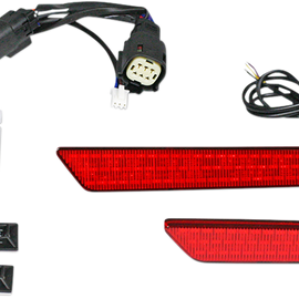 Luces LED Chapas de Alforjas Lente Rojo SS6