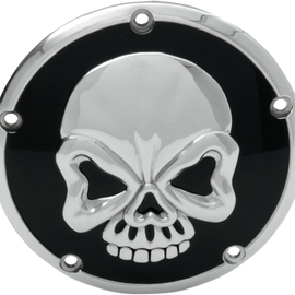 Derby Cover - Chrome/Black - Skull