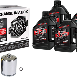 Quick Change M8 Synthetic 20W-50 Oil Change Kit - Chrome Filter