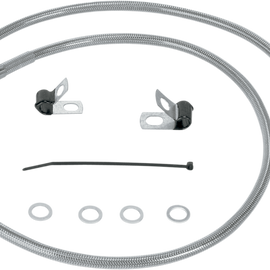 Front Brake Line XL-C 04-13 Clear-Coated Stainless Steel