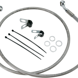 6" Brake Line - Front - Stainless Steel - FXD 00-5