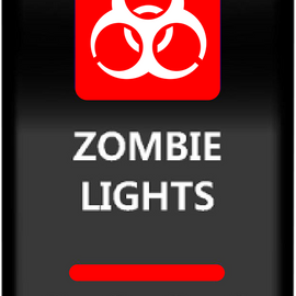 Rocker Switch - Zombie Lights - Red