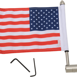 Luggage Rack Flag Mount - 5/8" Round - With 6" X 9" Flag