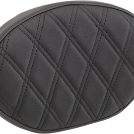 Sissy Bar Pad - Double Diamond - Black - Oval