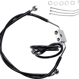 Brake Line - Front - Black - +4" - FXDF '12-'17