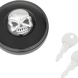 Skull Locking Gas Cap - Black - Vented