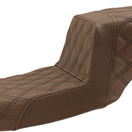 Step Up Seat - Lattice Stitched - Brown - Dyna96488572