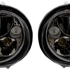 LED Headlight - 5-3/4" - Black - Pair