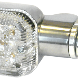 Turn Signal - DOT&E-mark - Dual Filament - Aluminum/Clear