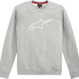 Ageless Crew Fleece - Gray/White - Medium