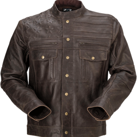 Deagle Leather Jacket - Brown - Large