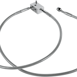 Rear Brake Line FX/FLST 00-03 Clear-Coated Stainless Steel