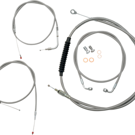 Standard Stainless Braided Handlebar Cable/Brake Line Kit For 15" - 17" Ape Hanger Handlebars59536687