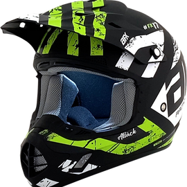 FX-17Y Helmet - Attack - Matte Black/Green - Medium