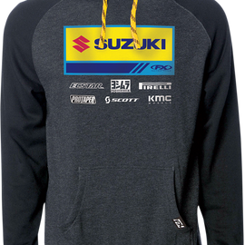 Suzuki 21 Racewear Hoodie - Charcoal/Black - Large