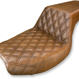 Step Up Seat - Lattice Stitched - Brown - FXR