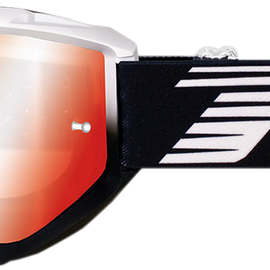 3450 Riot Goggles - White/Black - Mirror