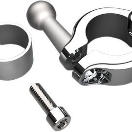 Ball Mount - Aluminum Clamp - 7/8" - 1" Handlebars - Chrome