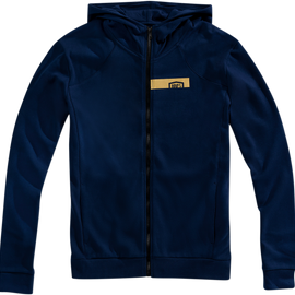 Chamber Zip-Up Hoodie - Blue/Gold - Medium