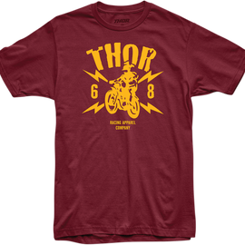 Lighting T-Shirt - Burgundy - Small