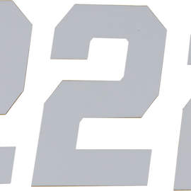 Race Number Plate - #2 - White - 6"