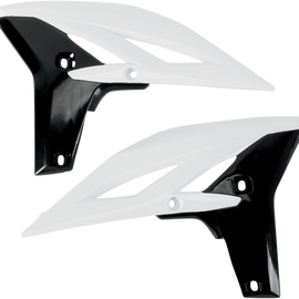 Radiator Shrouds - White/Black - YZF 250