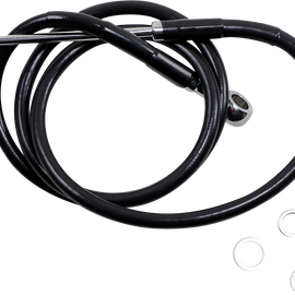 Brake Line - 15-17 Softail - Black +8"