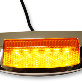 Led Front Fender Tip - Amber LED/Amber Lens - Chrome