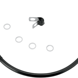 Rear Brake Line - 15-3/4" - Black Stainless Steel