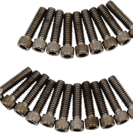 Bolt Kit M8 Rocker Black/Chrome Knurled