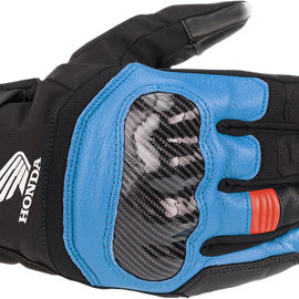 SMX-Z Waterproof Honda Gloves - Black/Blue/Red - 2XL