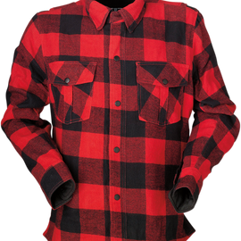 Duke Flannel Shirt - Red/Black - Large