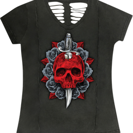 Women's Daggerskull T-Shirt - Gray - Medium