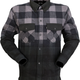 Duke Ombre Flannel - Gray/Black - Large