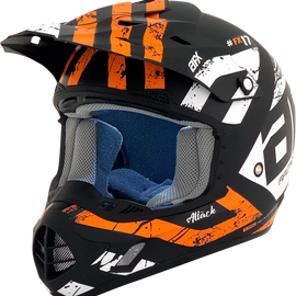 FX-17 Helmet - Attack - Matte Black/Orange - XL