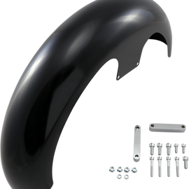 Wrapper Front Fender - Black - Steel - 21"