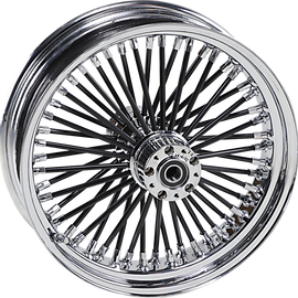 Front Wheel - Dual Disc/No ABS - Black Chrome - 18"x3.50" - '08-'19