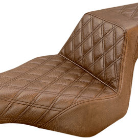 Step Up Seat - Lattice Stitched - Brown - FXSB