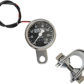 Mini Speedometer - Black - 2240:60 Ratio - 1-7/8"