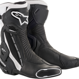 SMX+ Vented Boots - Black/White - US 6 / EU 39